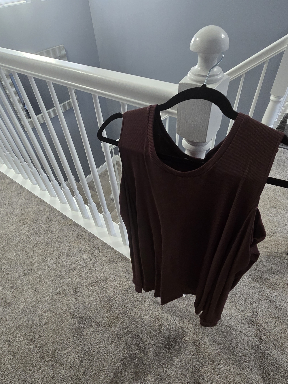 LNA Ribbed Tank Top - Dark Brown